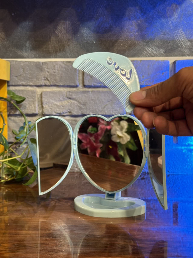 آینه پنجره ای شانه دار فانتزی کد 510040