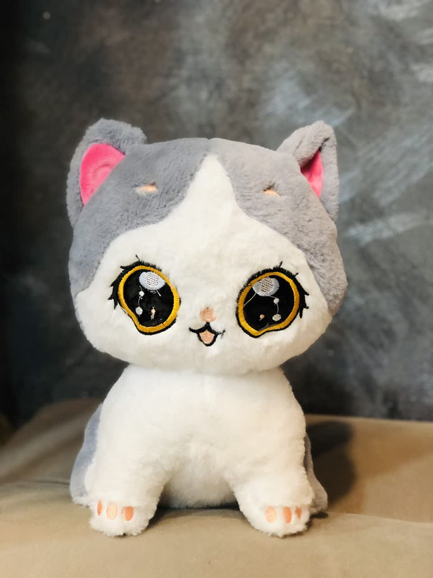 گربه عروسک پولیشی مهربون ۲۸سانتی کد 2297